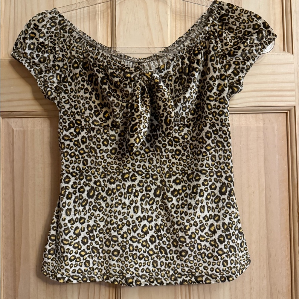 Stop Staring Leopard Print Women's Velour Top